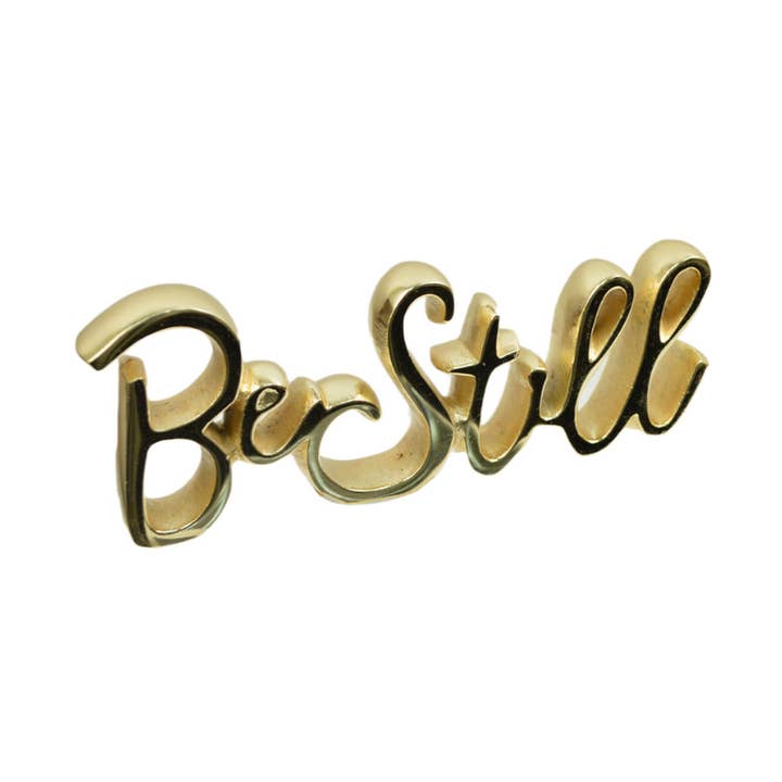 Concepts 8x3 “Be Still” Paperweight – Calm in Cast Metal for wholesale by Concepts In Time