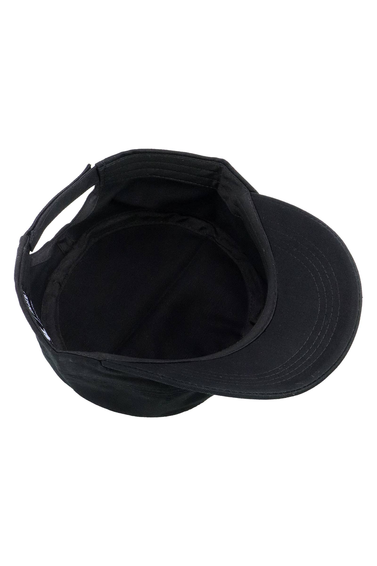 Black Twill Cotton Velcro Cadet Cap for wholesale on Faire3