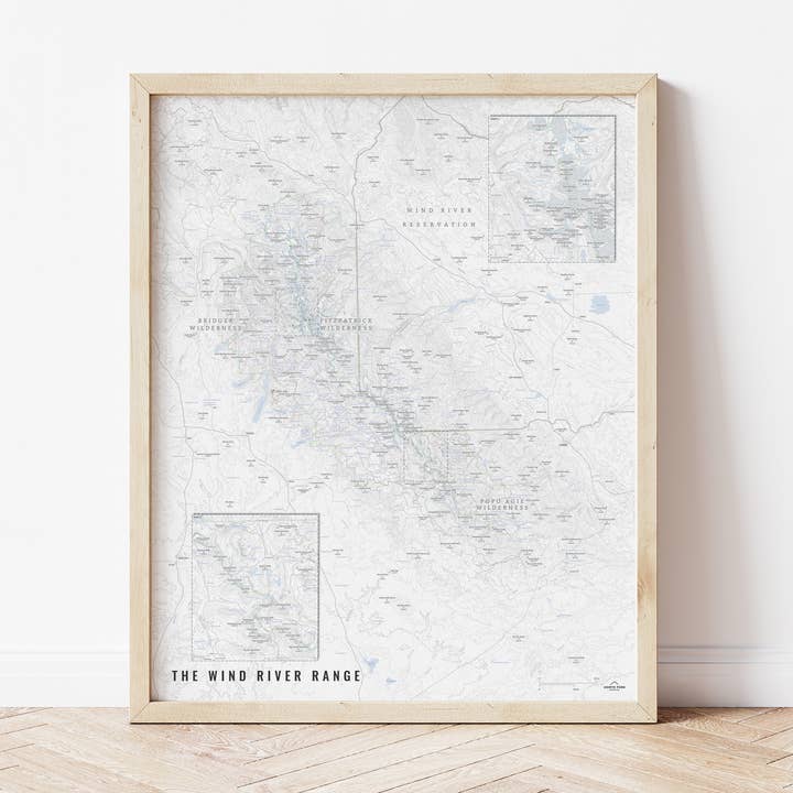 The Wind River Range Map for wholesale by North Fork Mapping