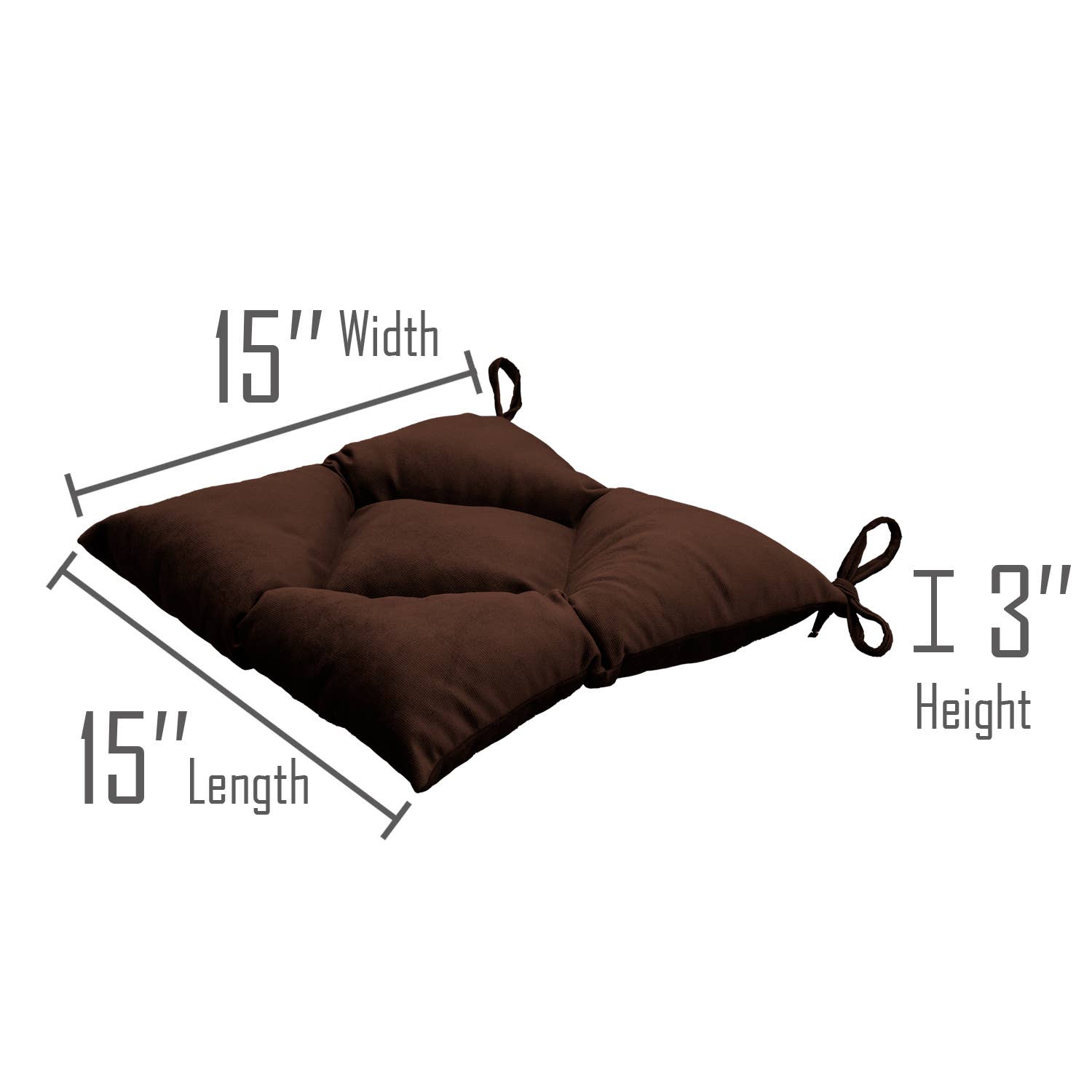 CASASRO - Venta al por mayor Cojines para sillas - CASASRO® Cojines para sillas de comedor | Juego de 4 de 40x40 cm | Tela de terciopelo suave lavable en 9 colores | Cojines con lazos para sujetar26