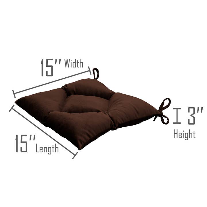 CASASRO - Venta al por mayor Cojines para sillas - CASASRO® Cojines para sillas de comedor | Juego de 4 de 40x40 cm | Tela de terciopelo suave lavable en 9 colores | Cojines con lazos para sujetar26