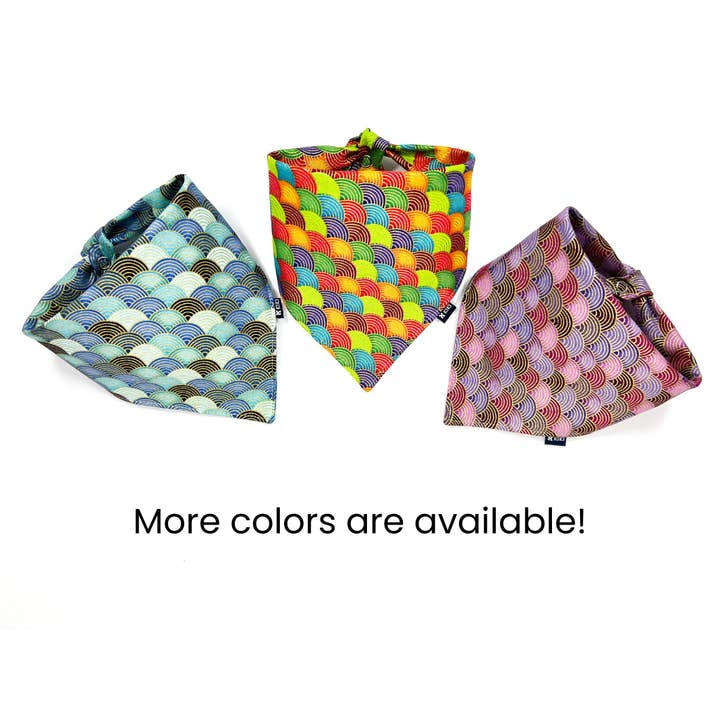 KIKI Japan - Vendita all'ingrosso Bandana - Cani - Bandana giapponese Wave Rainbow per cani e gatti