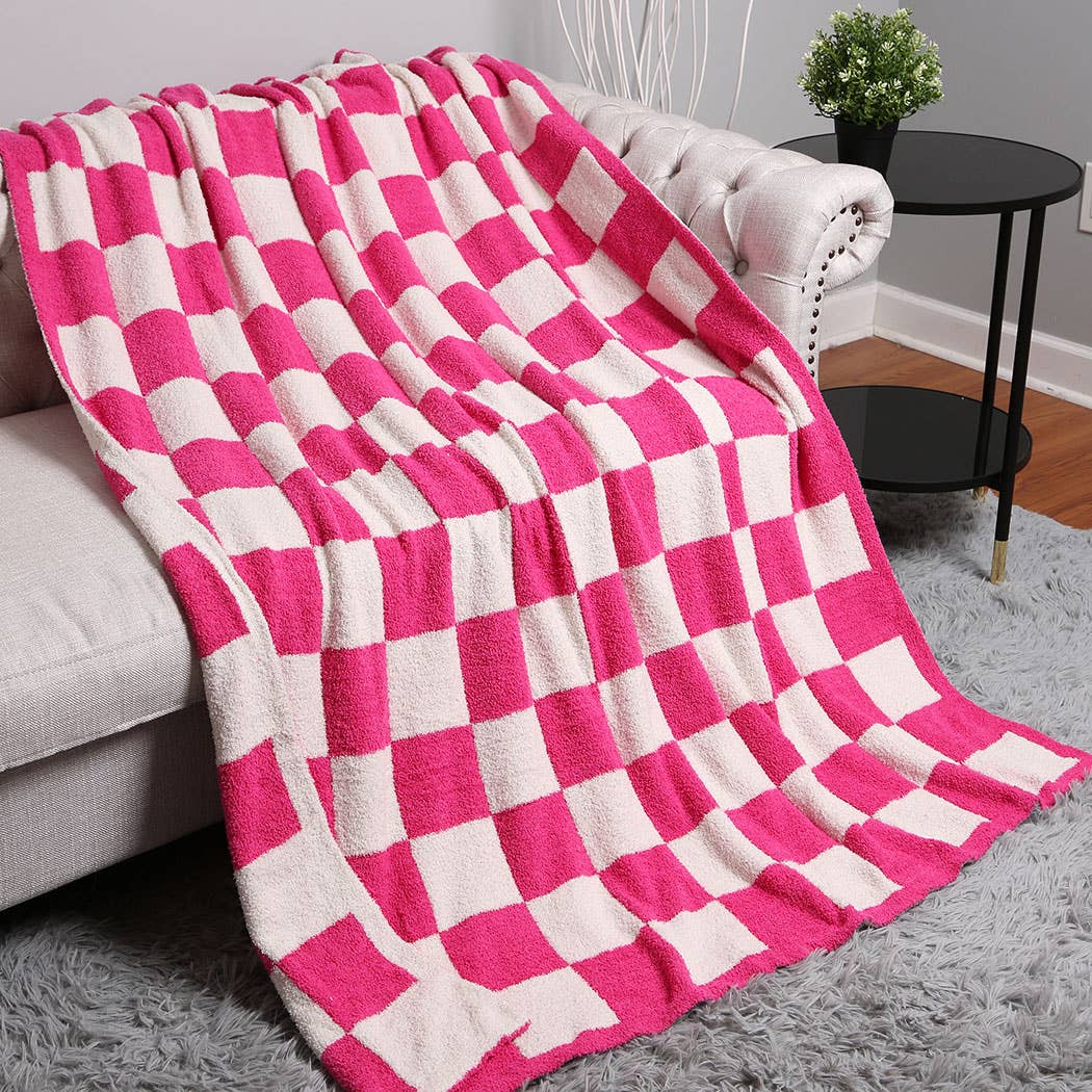 Fashion City - Wholesale Throw Blanket - Checkerboard Patterned Throw Blanket22