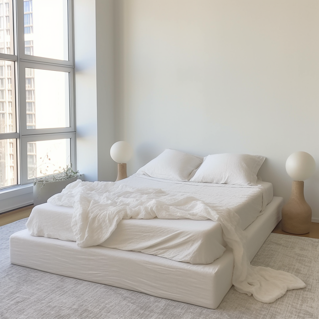 Q VITA - Wholesale Fitted Sheet - 100% French Linen Fitted Sheet (6 color options)4