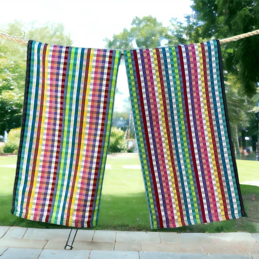 Rune-Jakobsen Design - Wholesale Theedoek - 'Colorful' - katoenen theedoek met kleurrijke vierkantjes2