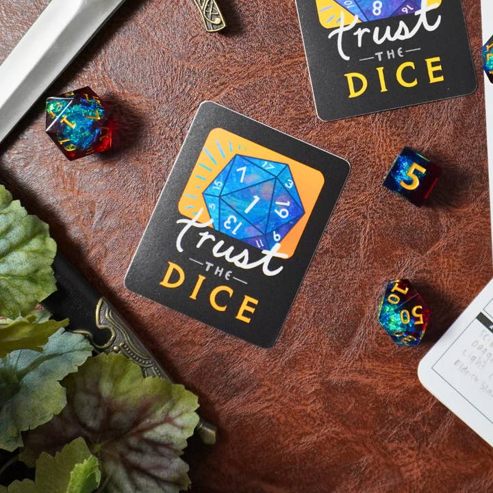 Minva Tabletop Design Co - Wholesale Sticker - Trust the Dice Sticker5