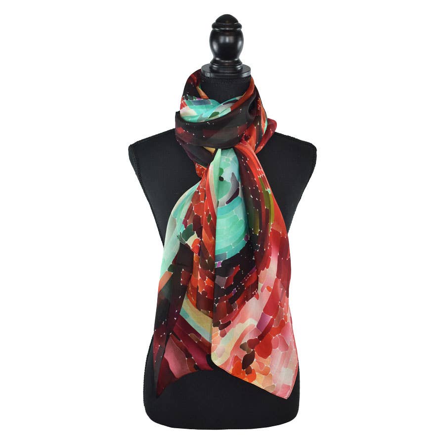 Dupatta Designs - Vente Écharpe – femme - Écharpe en soie Augusto Geo6