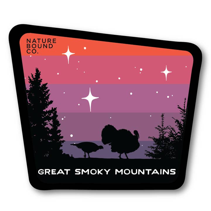Great Smoky Mountains Sticker | Sunset Turkey for wholesale by Nature Bound Co