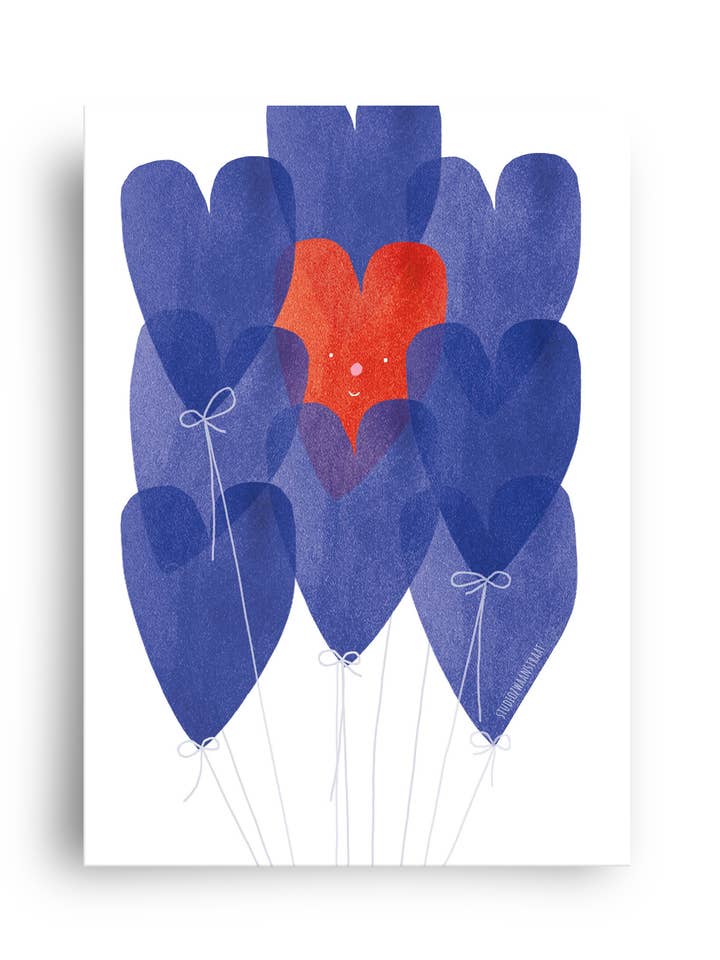 postcard 'love is in the air' for wholesale by STUDIOZWAANSTRAAT