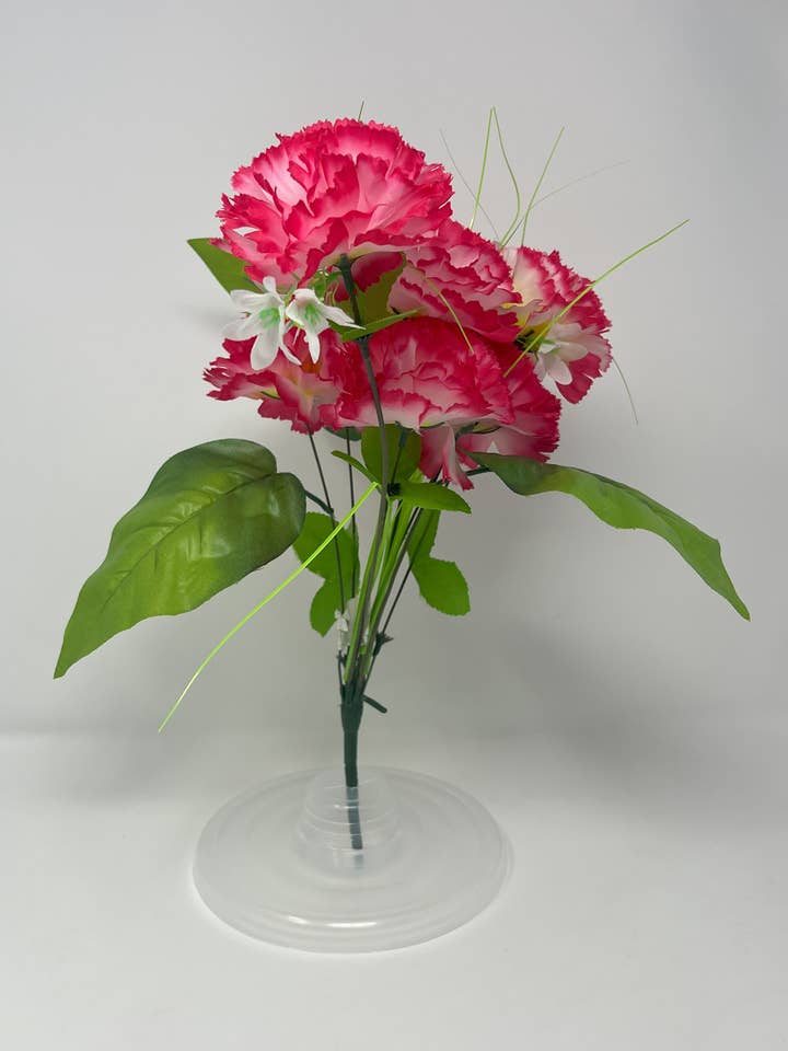 10pc Carnation Plastic Flowers Assorted Colors for wholesale by USA HomeMax