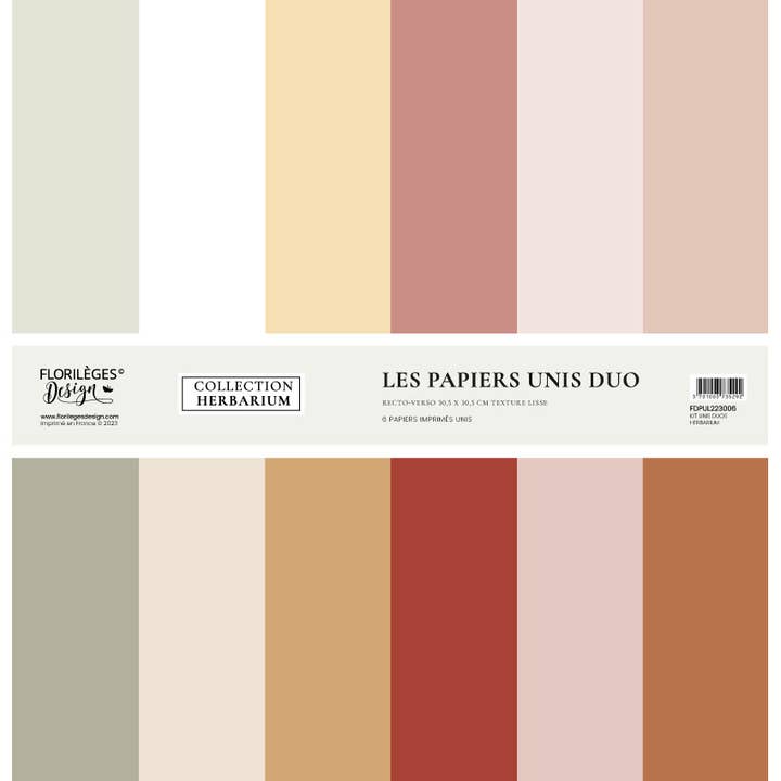 DUOS HERBARIUM almindeligt papirsæt for engroshandel hos Florilèges Design
