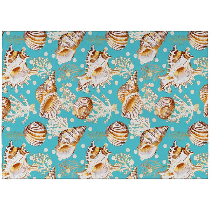 Dalyn Seabreeze SZ6 Teal Lavable pour intérieur/extérieur pour la vente par Dalyn Rug