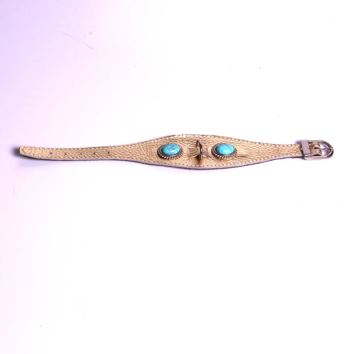SARL FELINEA - Wholesale Pet Collar - Cat/Dog - Handmade Leather Collar Little Greyhound Dog Genuine Stones Made in France.2