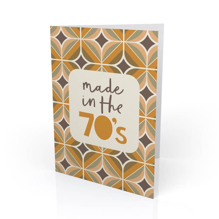 'Made In The 70s' Birthday Card for wholesale by PaperPaper Ltd
