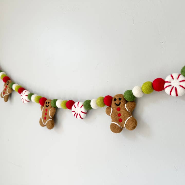 Wool Jamboree - Wholesale Bunting/Garland - Minty Gingerbread Garland