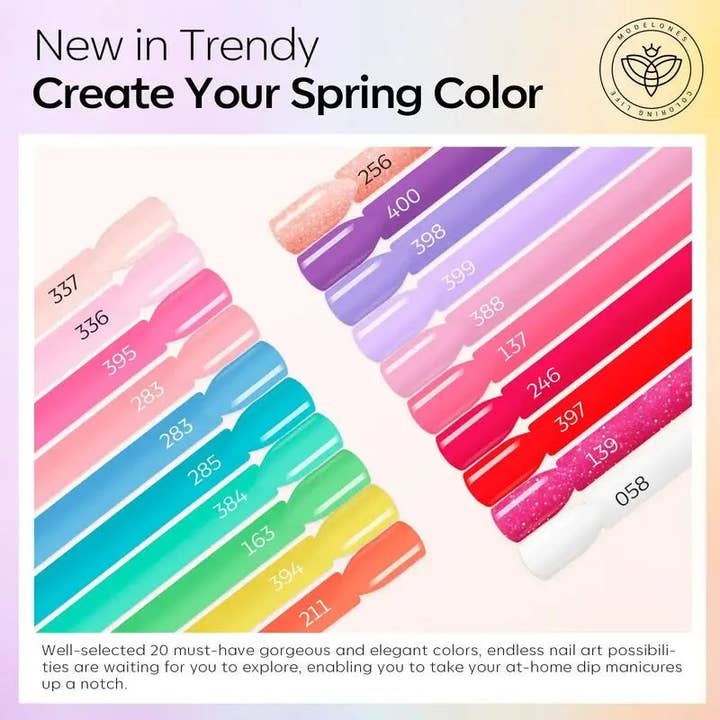 Modelones - Wholesale Nailcare Set - Love Letter - 46Pcs 20 Colors Dipping Powder Kit