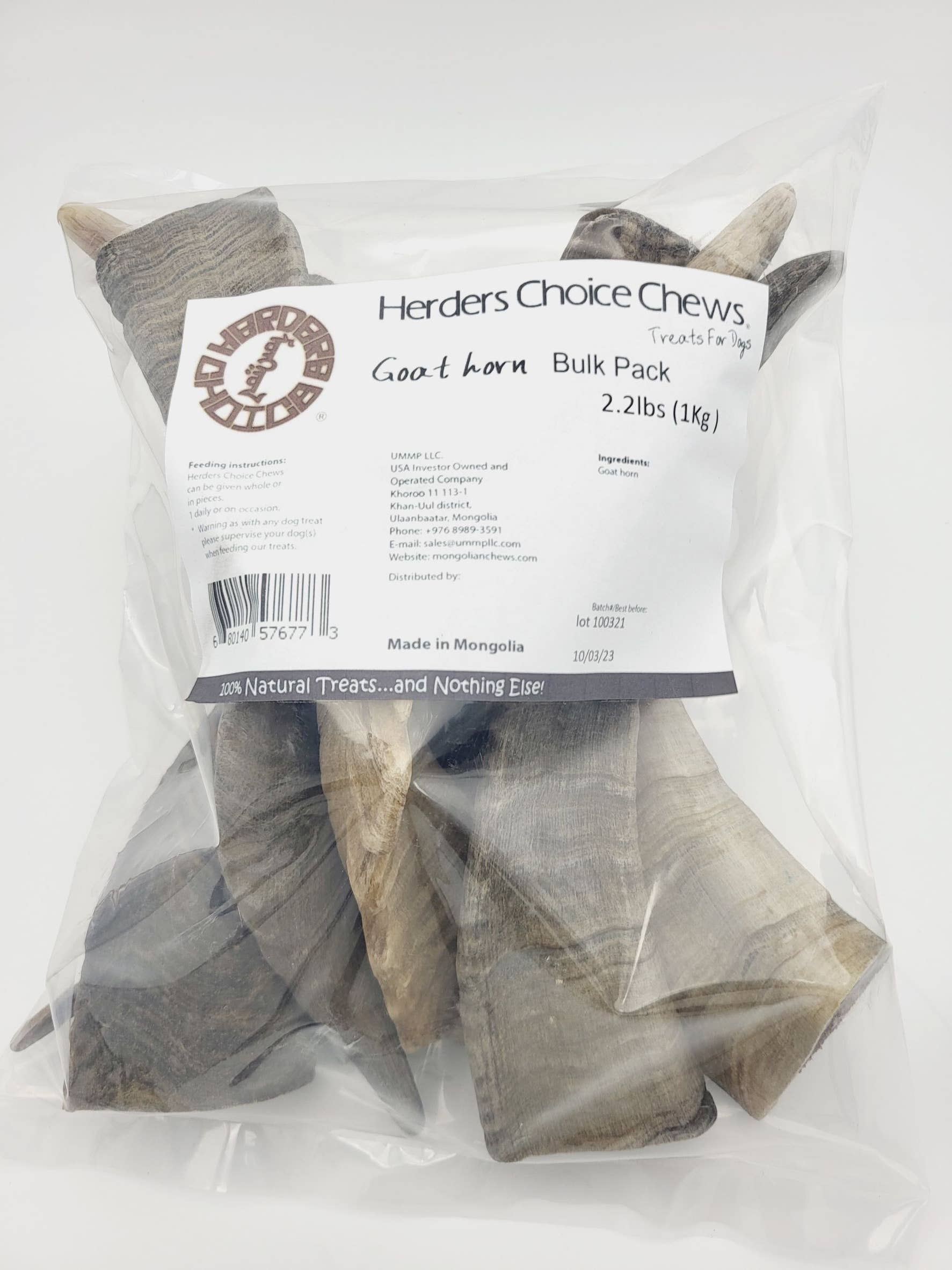 Herders Choice Chews - Wholesale Pet Treats - Dog - The GOAT Dog Chew Bulk Pack Large (1kg) 5-6 pcs.