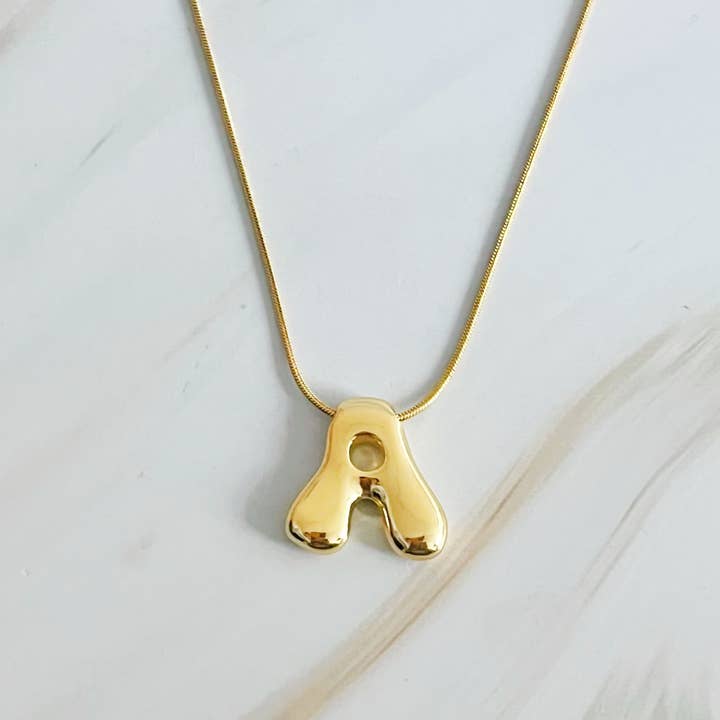 Ellison+Young - Wholesale Pendant/Charm Necklace - Balloon Letter Initial Necklace
