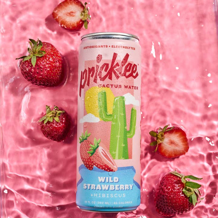 Pricklee Cactus Water - Wholesale Sparkling Water - Pricklee Cactus Water - Wild Strawberry (12-pack)