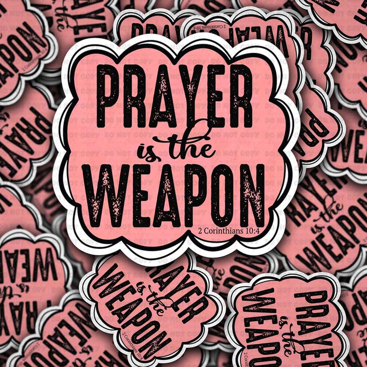 DC 1637 - Bøn er våbnet Die Cut Sticker for engroshandel hos It's Transfer Time