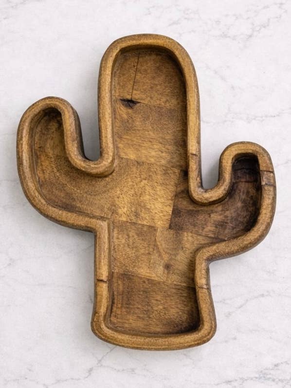 Bandeja de Cactus de Madera para venta al por mayor de Runnin Wild Designs