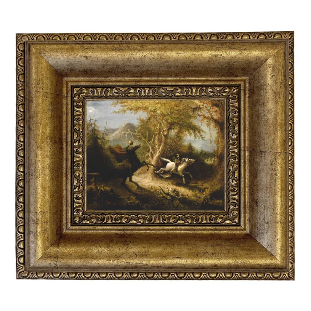 Madison Bay Co. - Historical Home Decor Reproductions - Wholesale Schilderen/Tekenen - Schilderijafdruk van de Ruiter zonder Hoofd die Ichabod Crane Achtervolgt33