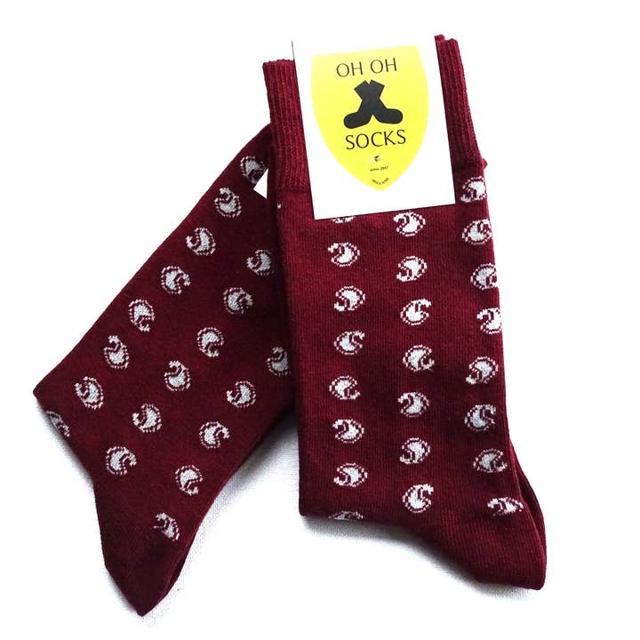 Powerful Red por atacado de oh oh socks