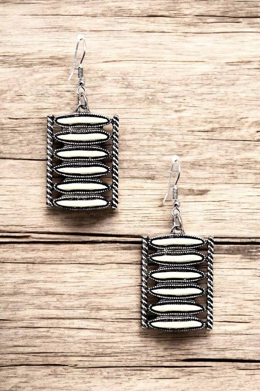 Andrea Bijoux - Wholesale Dangle Earrings - WESTERN GEM LINK DANGLE EARRING2