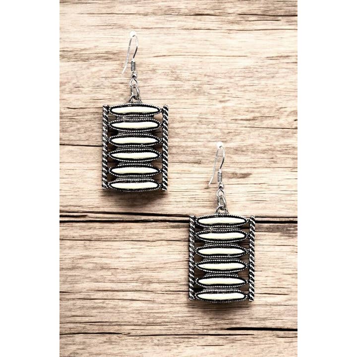 Andrea Bijoux - Wholesale Dangle Earrings - WESTERN GEM LINK DANGLE EARRING2