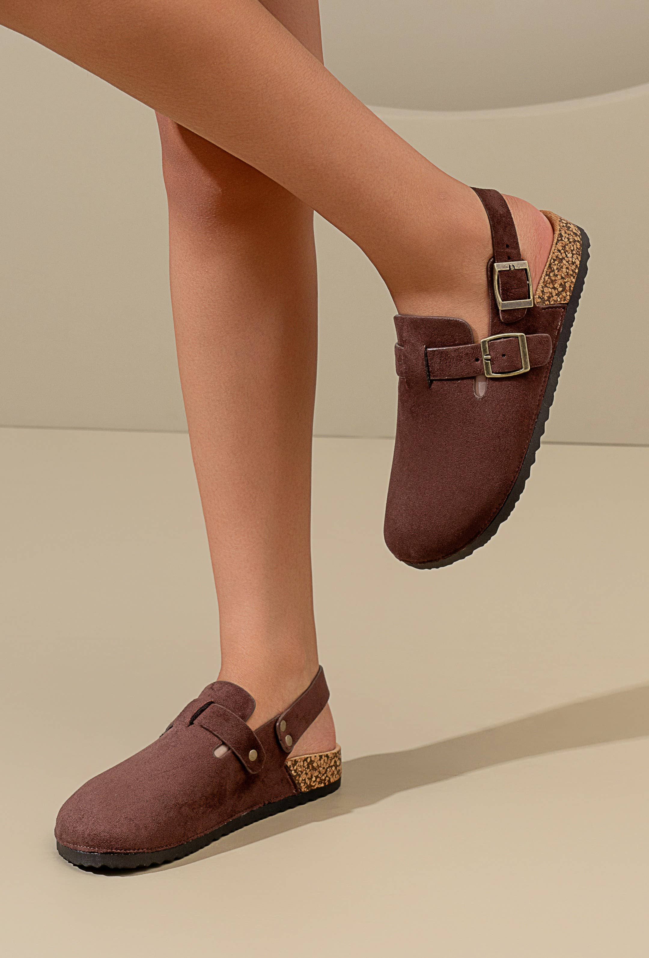 C'M PARIS - Wholesale Sandals - Women's - Back Strap Clog Sandal with Double Buckle 21577