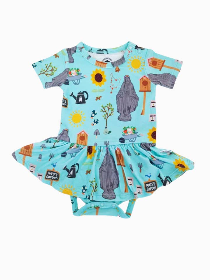 Mary’s Garden tutu bodysuit for wholesale by Caelesti Co.