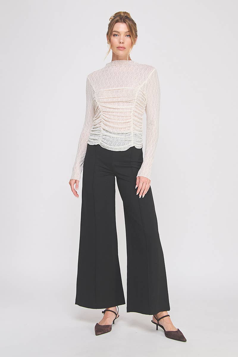 Allie Rose - Wholesale Blouse - Women's - Embellished lace Long Sleeve top11