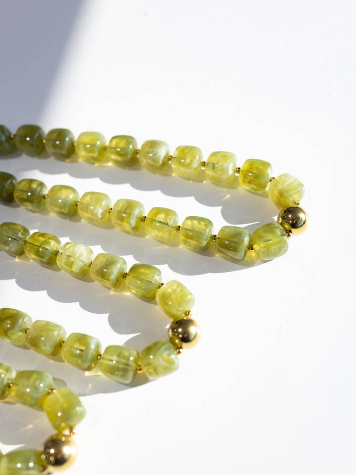 Colar Chunky com Contas Noemi - Verde por atacado de BELJOY