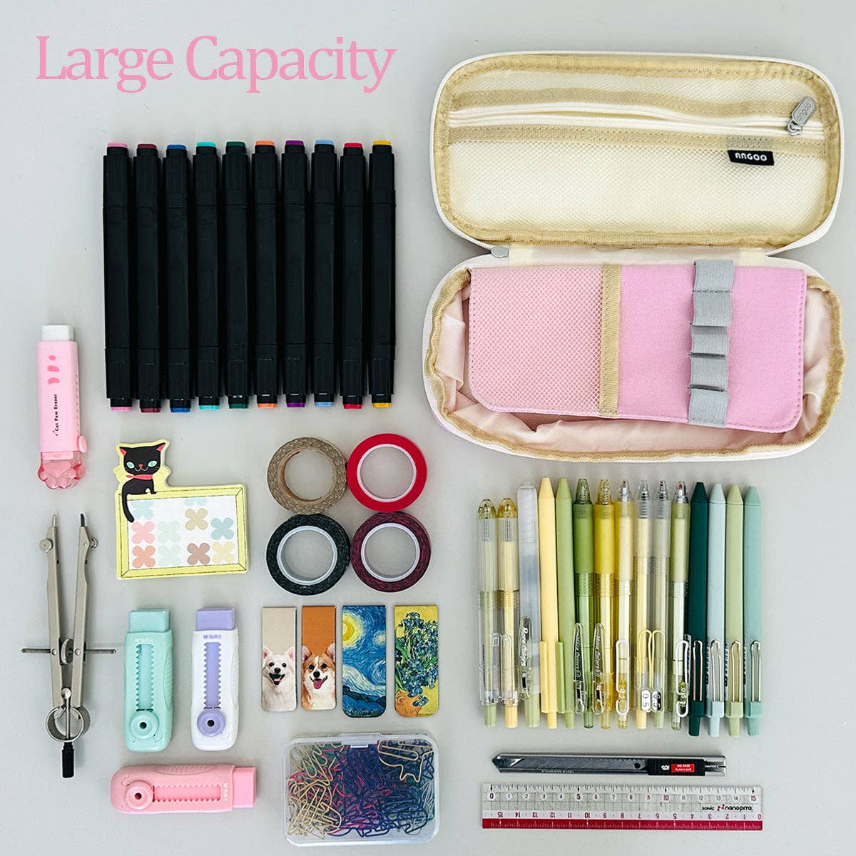 Wrapables.com - Wholesale Pencil Case/Pouch - Wrapables Large Capacity Pencil Case Expandable Pencil Pouch23