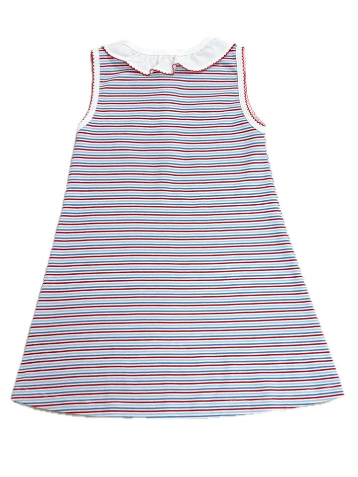 Marco and Lizzy - Wholesale Dress - Kids - Red White and Blue Stripe A line dress1