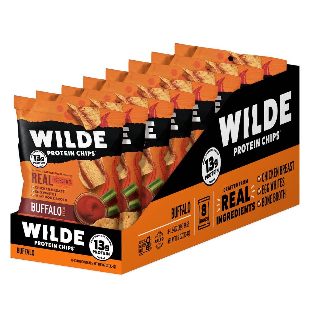 Righteous Felon Craft Jerky - Wholesale Chips - WILDE Buffalo Chicken Protein Chips 1.34oz2
