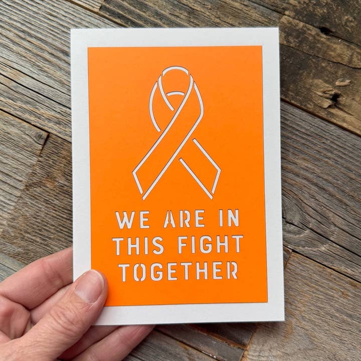 We Are in This Fight Together Leukemia or Kidney Cancer Card for wholesale by Louise Lauret