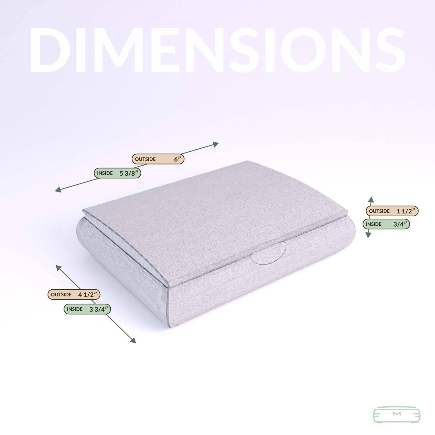 Mikutowski Woodworking - Vente Boîte/rangement à bijoux - Boîte Tranquility en bois gravée avec citations les plus vendues2