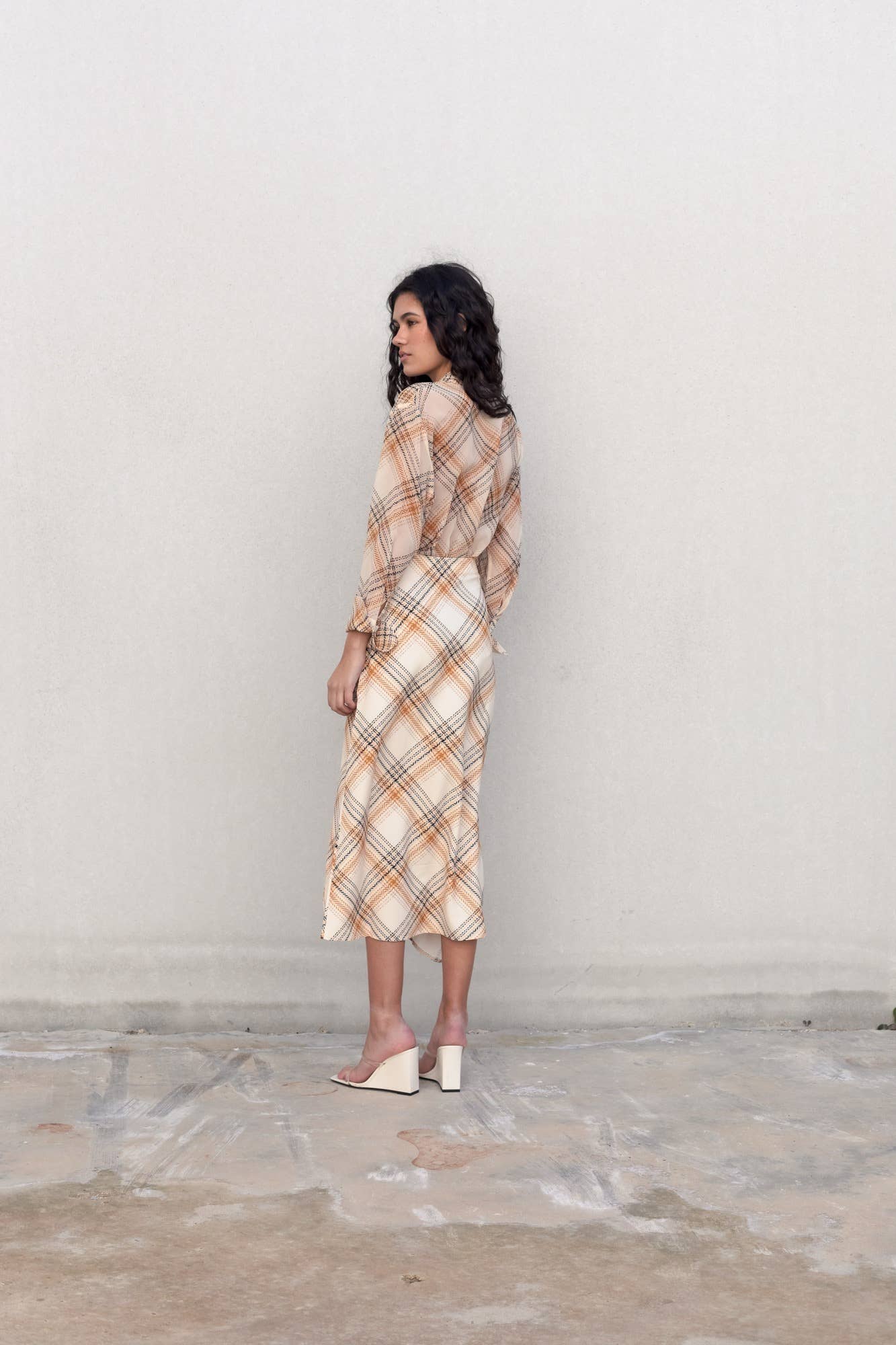 plaid Blouse à imprimé écossais en vente sur Faire4