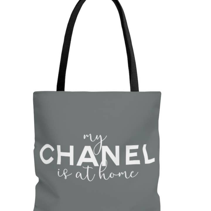 Gray I left my Chanel at home East Coast Tote for wholesale by Game Face Team Shop