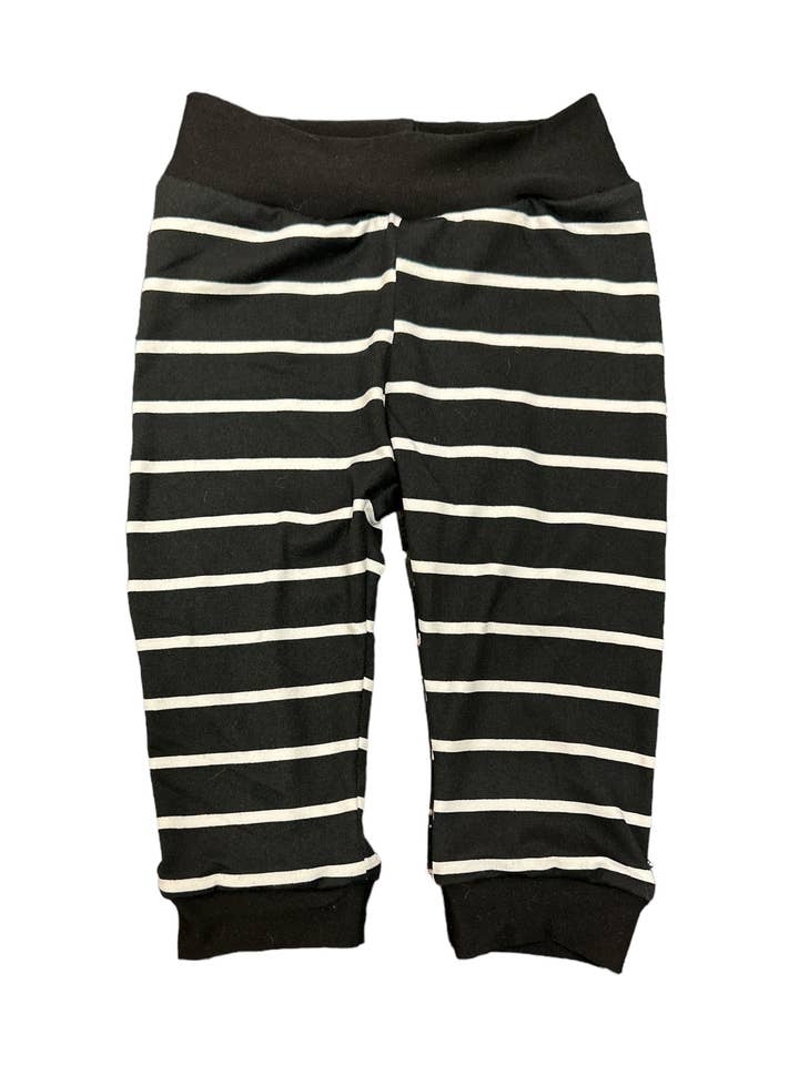 Rayé Noir+Blanc • Joggeurs Bébé/Tout-petit pour la vente par Jena Bug Baby
