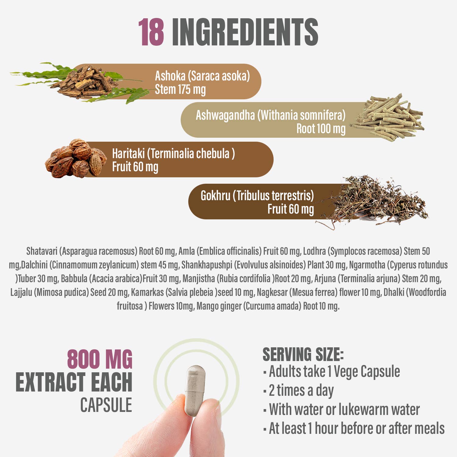 HerbsForever – wholesale Oralt tillskott/Vitamin – Femivita Ayurvediskt Växtbaserat Kosttillskott 90 Vegetabiliska Kapslar 800 mg1