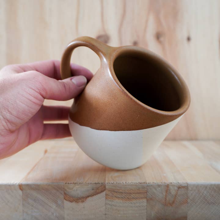 Shelby Page Ceramics - Wholesale Coffee Mug - Classic Taper Mug - Angle Dip19