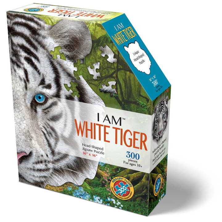 Madd Capp Games & Puzzles - Wholesale Puzzle - Adult - I AM White Tiger 300 piece jigsaw puzzle - gift