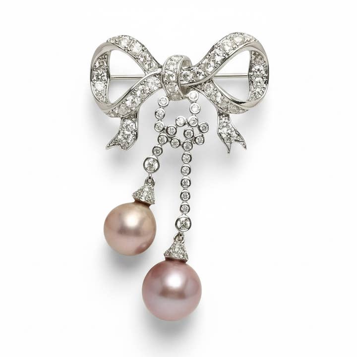 Stadig Bue Perle Broche for engroshandel hos Ninemoo