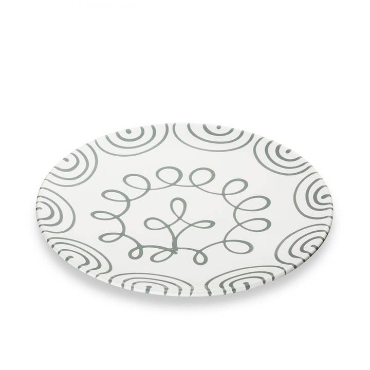 Assiette plate flammée grise (diamètre 28 cm). pour la vente par Gmundner Keramik Handels GmbH