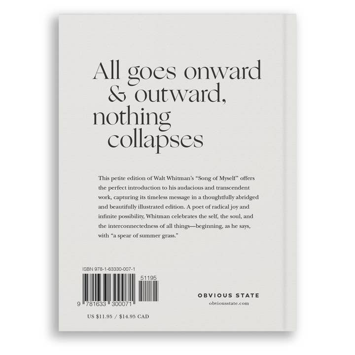 Obvious State - Vendita all'ingrosso Poesia e teatro - Canto di me stesso di Walt Whitman, Illustrato1