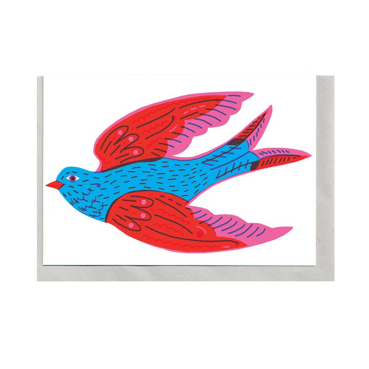 Carte A6 Hirondelle pour la vente par The Printed Peanut Homeware & Stationery