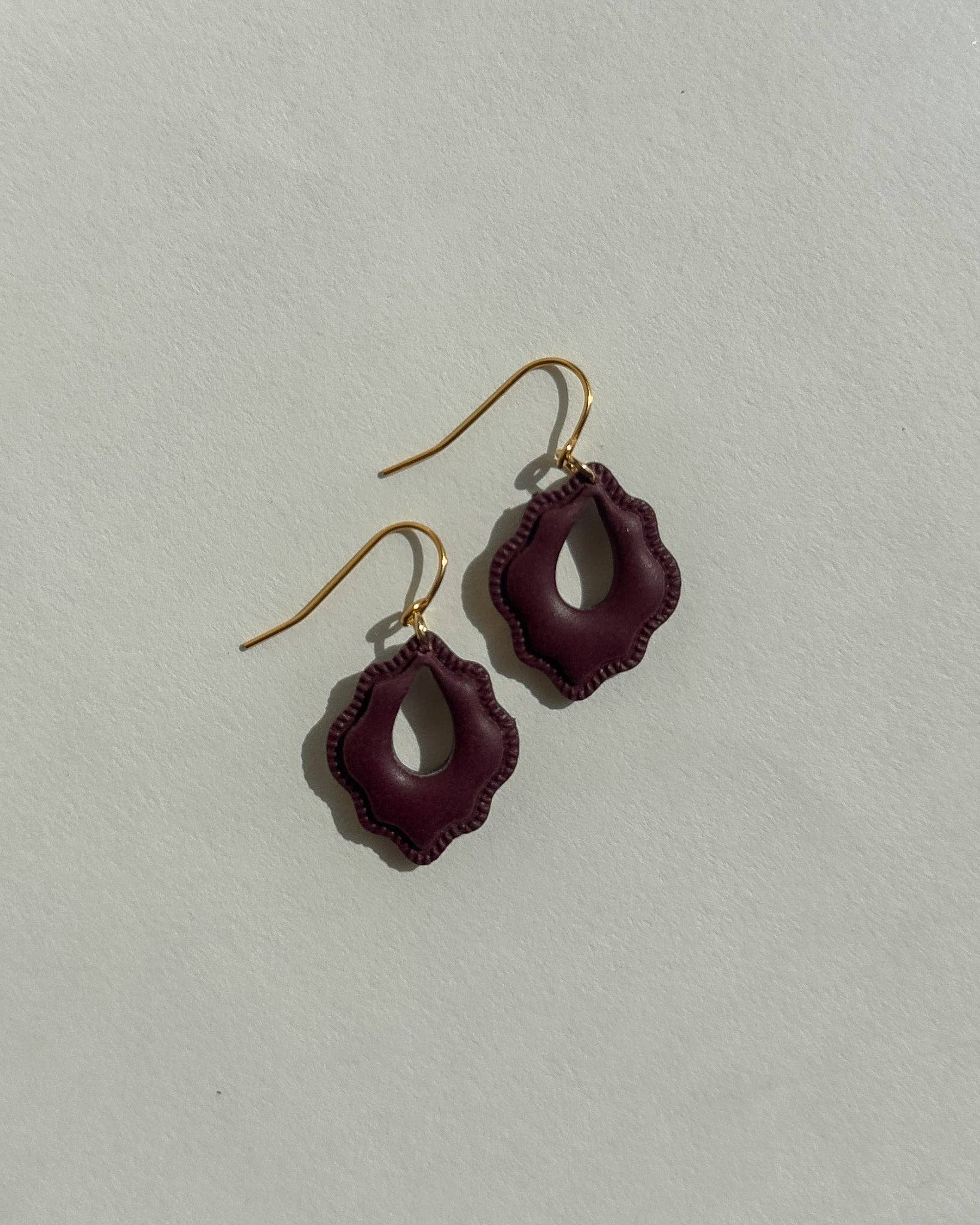 Clay & Fern Co. - Wholesale Dangle Earrings - Raya Earrings - Maroon2