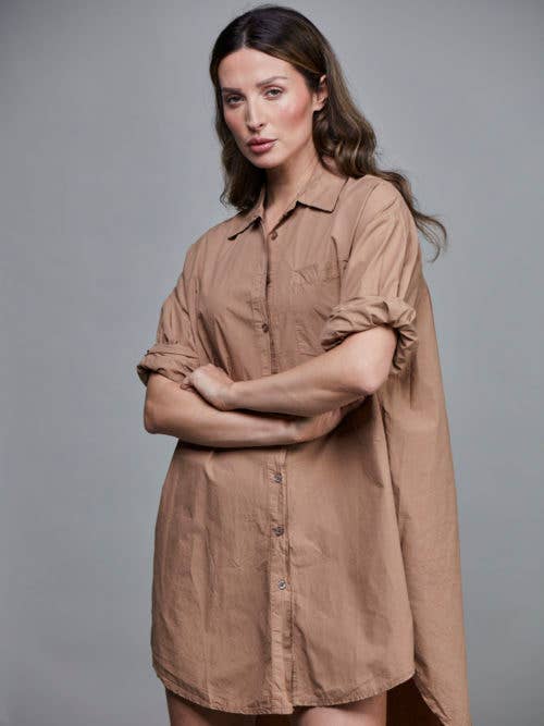 SixtyDays - Vendita all'ingrosso Camicia button down - Donna - Camicia boyfriend oversize in cotone - 40 colori35